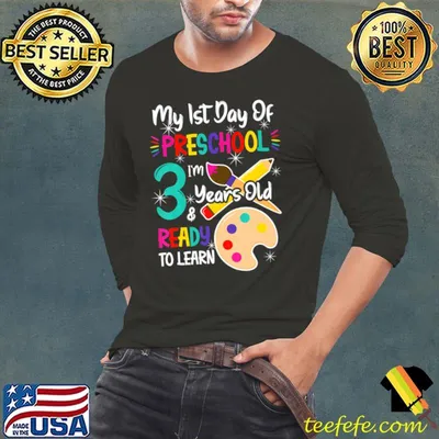My First Day Of Preschool 3 Years Old Back To School T-Shirt
