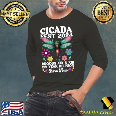 Nice cicada Fest 2024 Broods XIX & XIII Entomology Cicada Lover T-Shirt