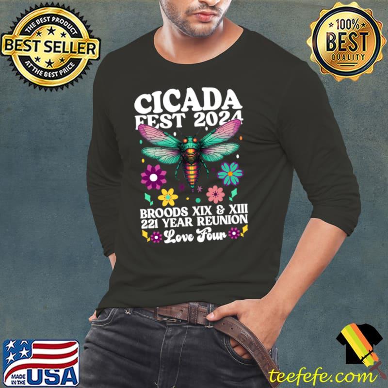 Nice cicada Fest 2024 Broods XIX & XIII Entomology Cicada Lover T-Shirt