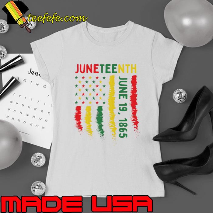 Official juneteenth 1865 Words Juneteenth day Celebration Usa Flag T-Shirt Official juneteenth 1865 Words Juneteenth day Celebration Usa Flag T-Shirt