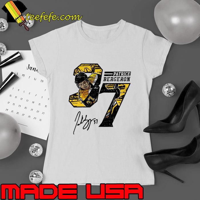 Patrice Bergeron Boston Offset Canadian former professional ice hockey centre T-Shirt Ladies tee Patrice Bergeron Boston Offset Canadian former professional ice hockey centre T-Shirt Ladies tee