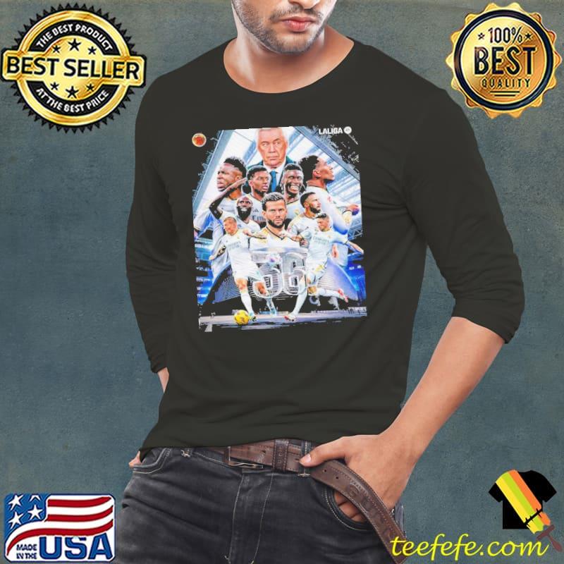 Real Madrid Receives Its 36th Laliga Ea Sports Title Congratulations Champion Shirt Long Sleeve Tee Real Madrid Receives Its 36th Laliga Ea Sports Title Congratulations Champion Shirt Long Sleeve Tee