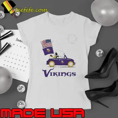 Snoopy And Woodstock Happy 4th Of July Minnesota Vikings Football 2024 Shirt