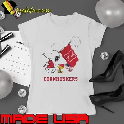 Snoopy And Woodstock Happy 4th Of July Nebraska Cornhuskers Football 2024 shirt