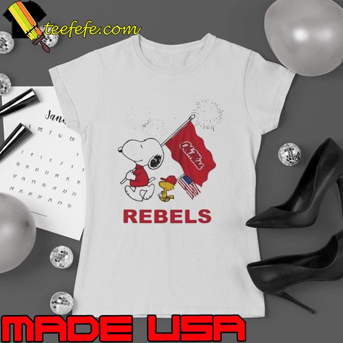 Snoopy And Woodstock Happy 4th Of July Ole Miss Rebels Football 2024 shirt