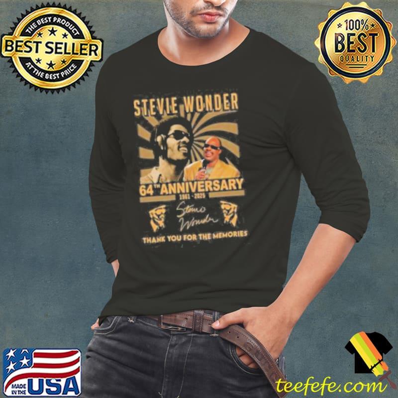 Stevie Wonder 64th Anniversary 1961 2025 Thank You For The Memoreis Shirt Stevie Wonder 64th Anniversary 1961 2025 Thank You For The Memoreis Shirt
