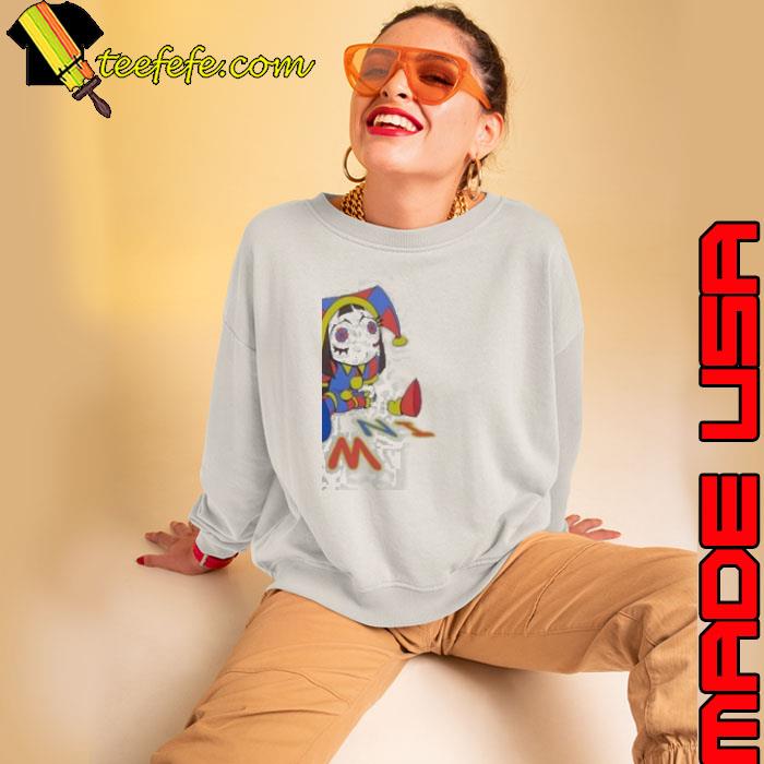 The Amazing Digital Circus Pomni Glow In The Dark Shirt Sweatshirt The Amazing Digital Circus Pomni Glow In The Dark Shirt Sweatshirt