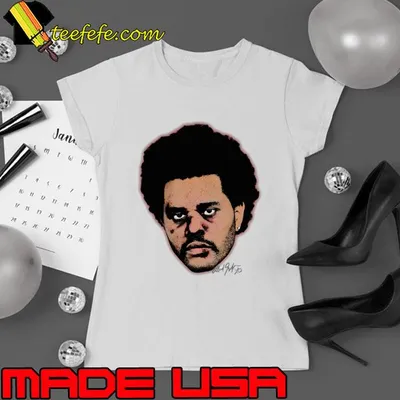 The Weekned Big Face Canadian singer-songwriter T-Shirt