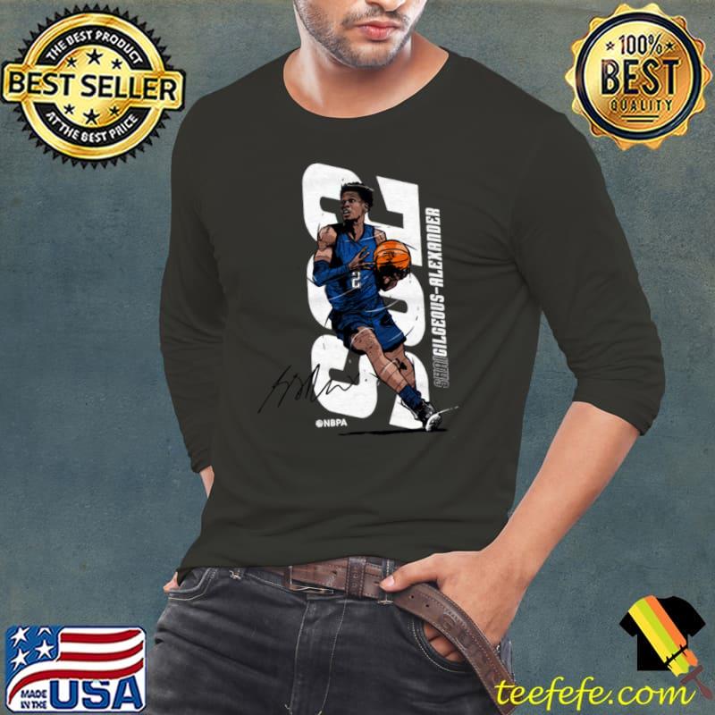 Top canadian professional basketball player signature shai gilgeous alexander T-Shirt Long Sleeve Tee Top canadian professional basketball player signature shai gilgeous alexander T-Shirt Long Sleeve Tee