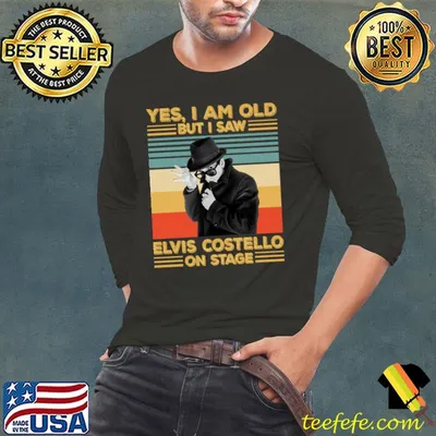 Yes i am old but i saw Elvis Costello on stage vintage T-Shirt