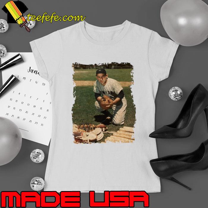 Yogi Berra in New York Yankees baseball player T-Shirt Ladies tee Yogi Berra in New York Yankees baseball player T-Shirt Ladies tee