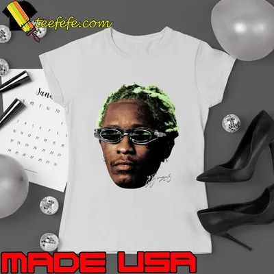 Young Thug Big Face American rapper singer and songwriter T-Shirt