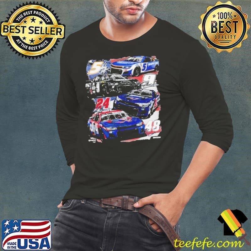 2024 Patriotic 4-Car Hendrick Motorsports Long Sleeve Tee