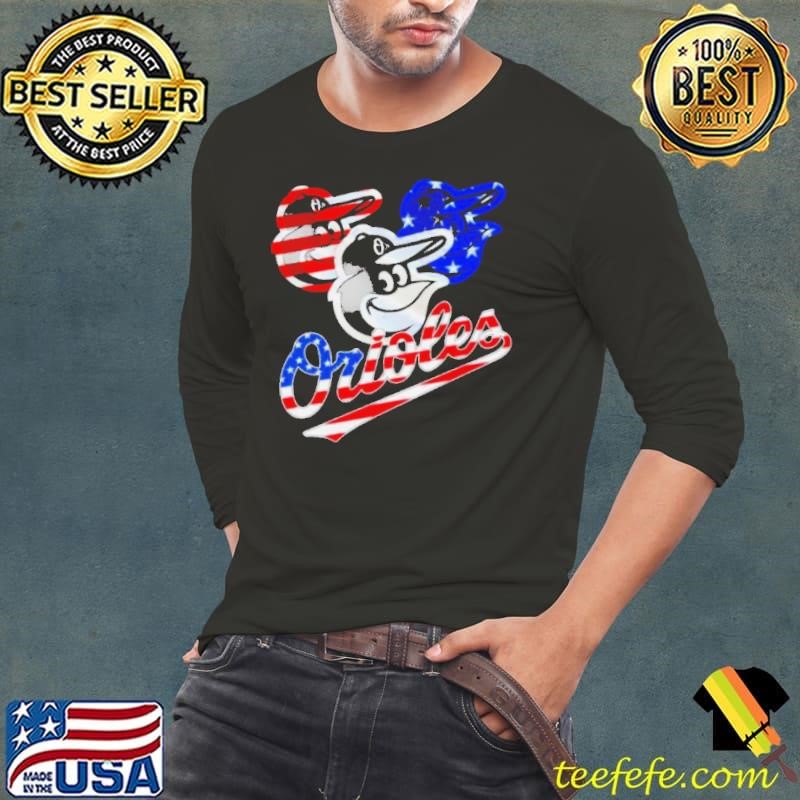 Baltimore Orioles Logo Independence Day Long Sleeve Tee