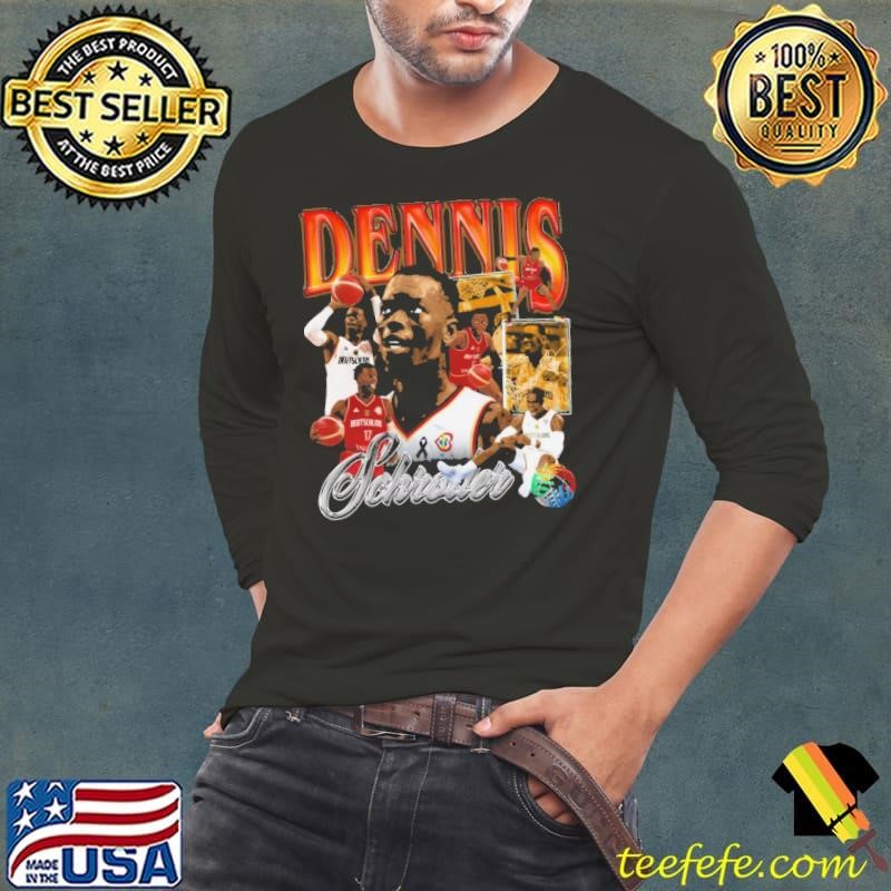 Best Dennis Schroder German professional basketball player for the Brooklyn Nets Vintage Bootleg Long Sleeve Tee