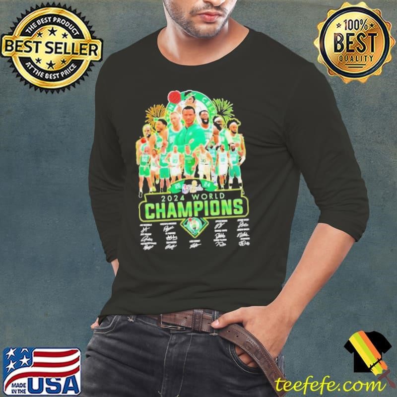 Boston Celtics 2024 NBA World Champions Signatures M Long Sleeve Tee