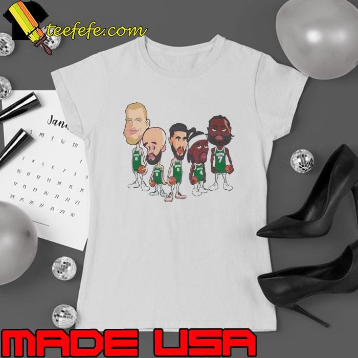 Caricature Boston Celtics Player NBA Basketball Shirt