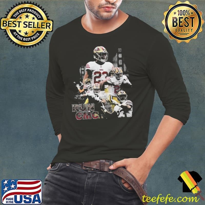 Christian McCaffrey American football running back Run CMC Collage Long Sleeve Tee