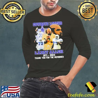 Cowboys Legend Larry Allen 1971-2024 Thank You For The Memories Signature Shirt