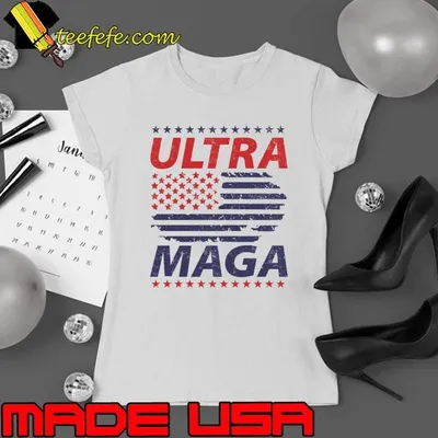 Donald trump ultra maga stars usa flag election 2024 T-Shirt
