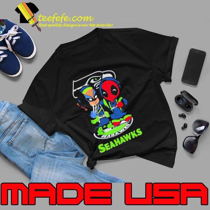 Friends Marvel Deadpool Wolverine Seattle Seahawks shirt