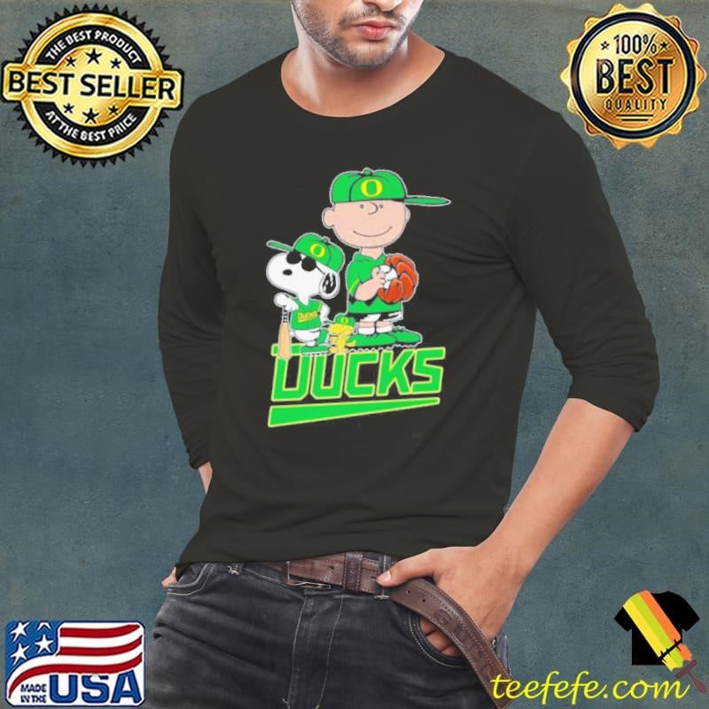 Funny The Peanuts Movie Characters Oregon Ducks Baseball Long Sleeve Tee