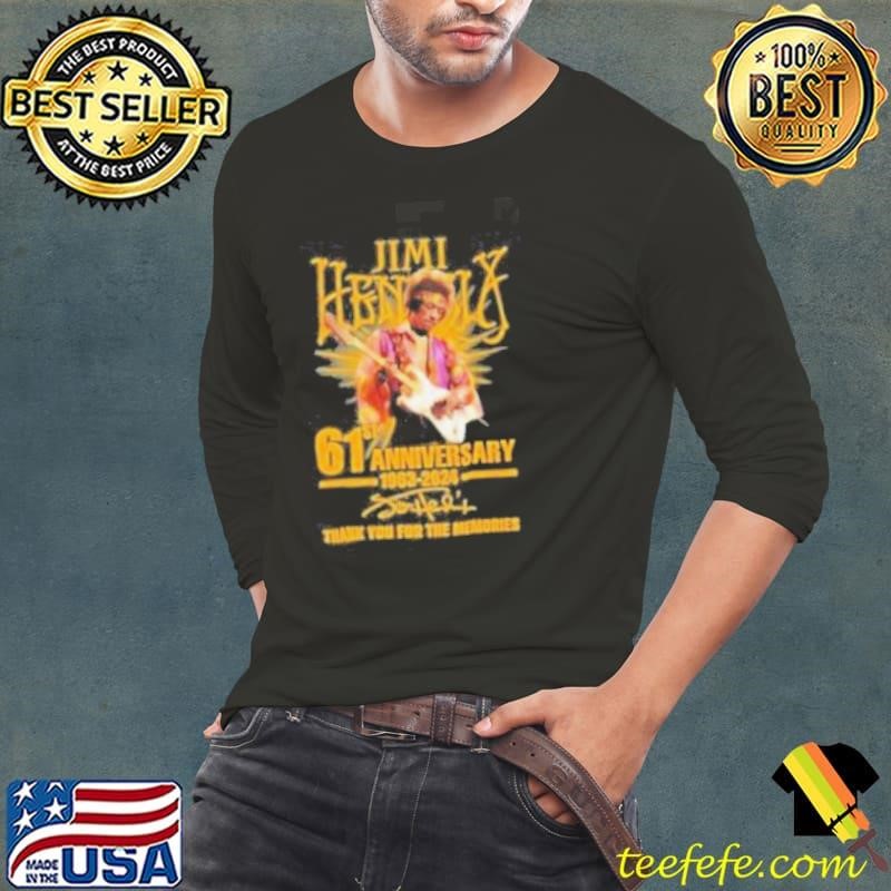 Jimi Hendrix 61st Anniversary 1963 2024 Thank You For The Memories Long Sleeve Tee
