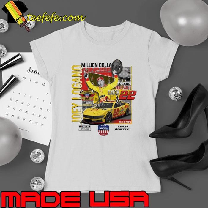 Joey Logano Checkered Flag an American professional stock car racing driver Ladies tee