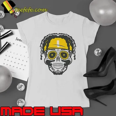 Justin Fields Pittsburgh Sugar Skull American football quarterback shirt