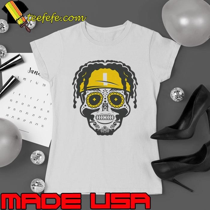 Justin Fields Pittsburgh Sugar Skull American football quarterback shirt