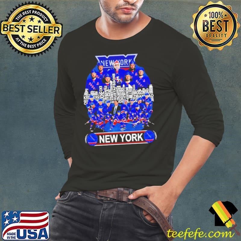New York Rangers Skyline Players Name 2024 Playoffs Long Sleeve Tee