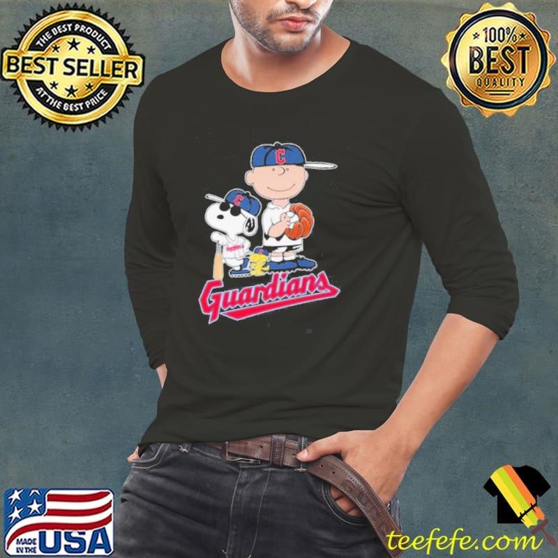 Nice The Peanuts Movie Characters Cleveland Guardians Baseball Long Sleeve Tee