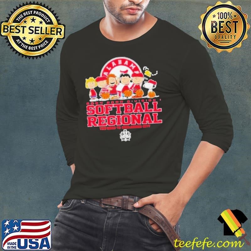 Peanuts Characters 2024 Ncaa Division I Softball Regional Alabama Logo Shirt