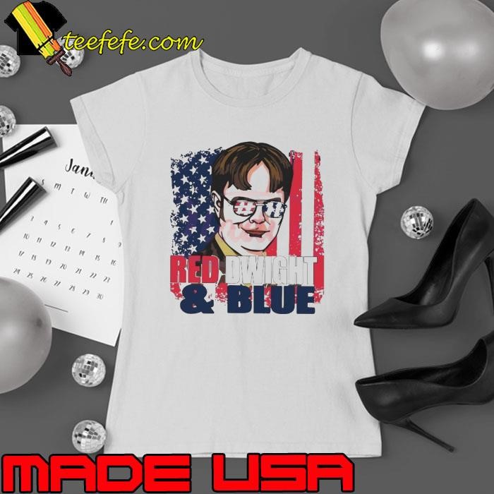 Red Dwight And Blue 4th Of July 2024 Ladies tee