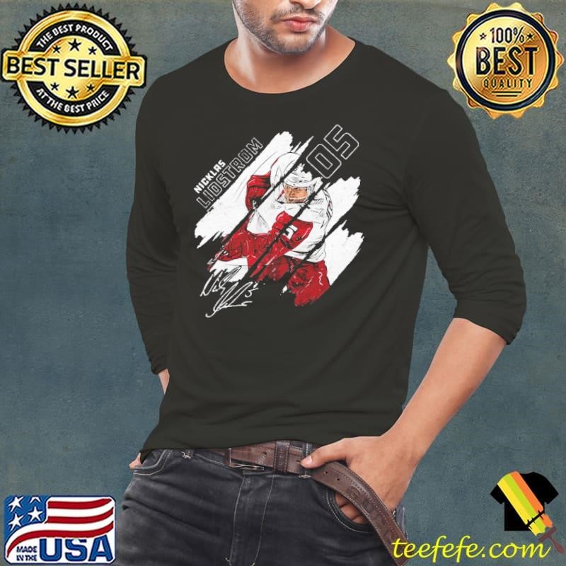 Swedish former professional ice hockey defenceman nicklas lidstrom stripes T-Shirt