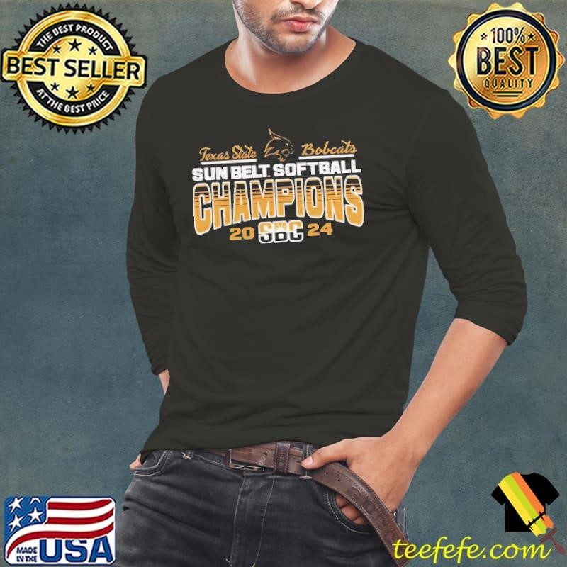 Texas State University Bobcats Softball 2024 Sun Belt Conference Champions Long Sleeve Tee