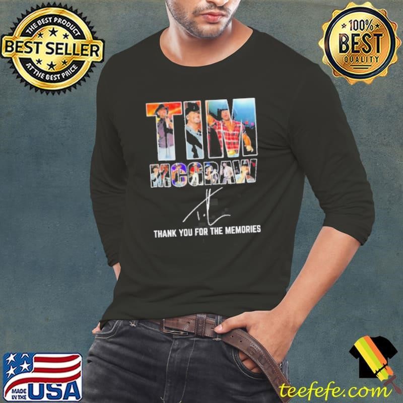 Tim Mcgraw Thank You For The Memories Signature Long Sleeve Tee