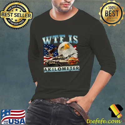 WTF Is A Kilometer Eagle Badge American Signature Burger T-Shirt