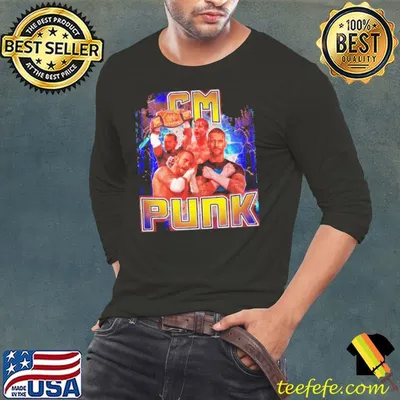 CM PUNK American professional wrestler actor and former mixed shirt