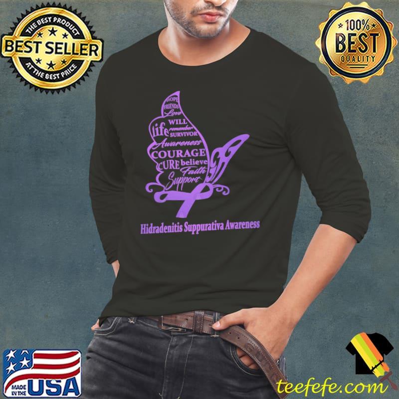Hidradenitis Suppurativa Her Fight Is My Fight Butterfly s Long Sleeve Tee Hidradenitis Suppurativa Her Fight Is My Fight Butterfly s Long Sleeve Tee