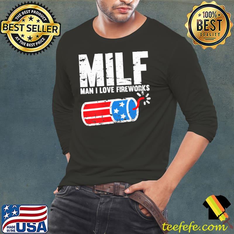 I Love Fireworks 4Th Of July American Flag shirt