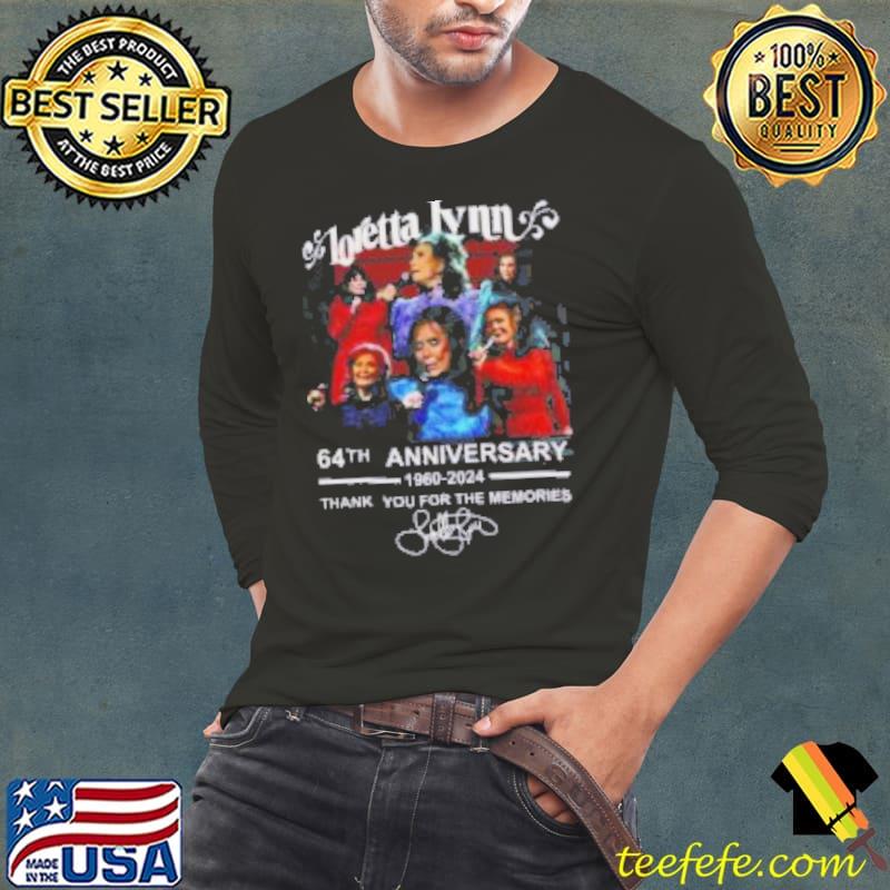 Loretta Lynn 64th Anniversary 1960 2024 Thank You For The Memories Shirt Long Sleeve Tee Loretta Lynn 64th Anniversary 1960 2024 Thank You For The Memories Shirt Long Sleeve Tee