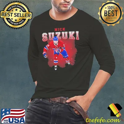 Nick Suzuki Canadian professional ice hockey centre and captain shirt