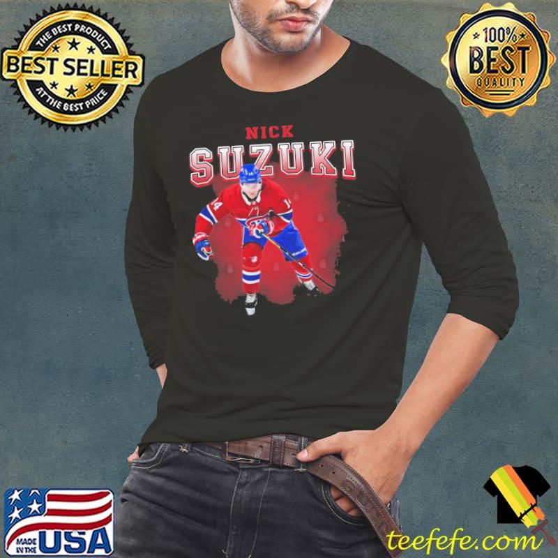 Nick Suzuki Canadian professional ice hockey centre and captain shirt