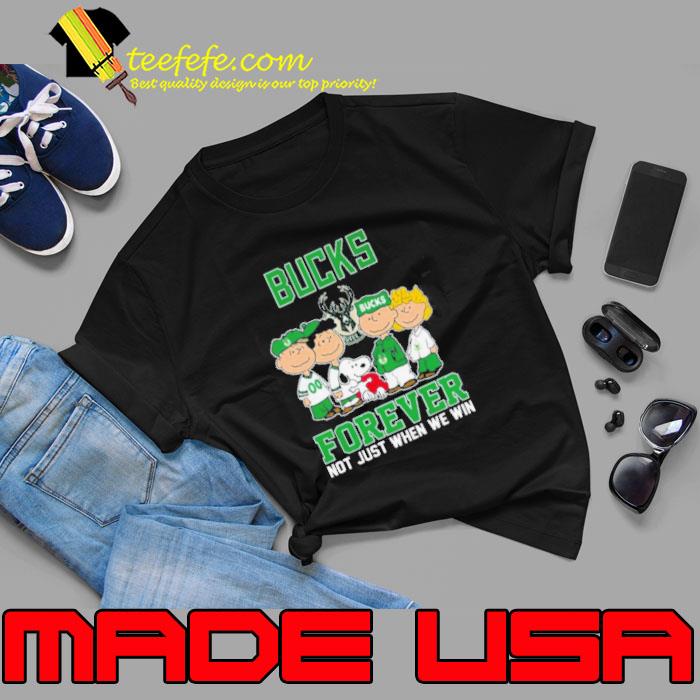 Peanuts Characters Milwaukee Bucks 2024 Forever Not Just When We Win Shirt Unisex Peanuts Characters Milwaukee Bucks 2024 Forever Not Just When We Win Shirt Unisex