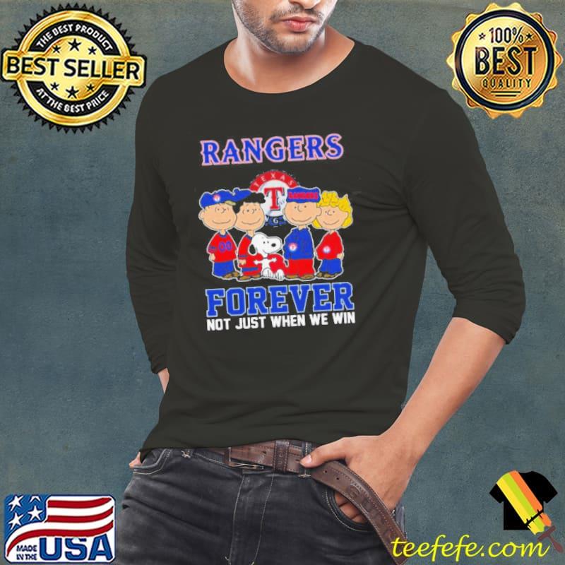 Peanuts Characters Texas Rangers Forever Not Just When We Win Shirt Long Sleeve Tee Peanuts Characters Texas Rangers Forever Not Just When We Win Shirt Long Sleeve Tee