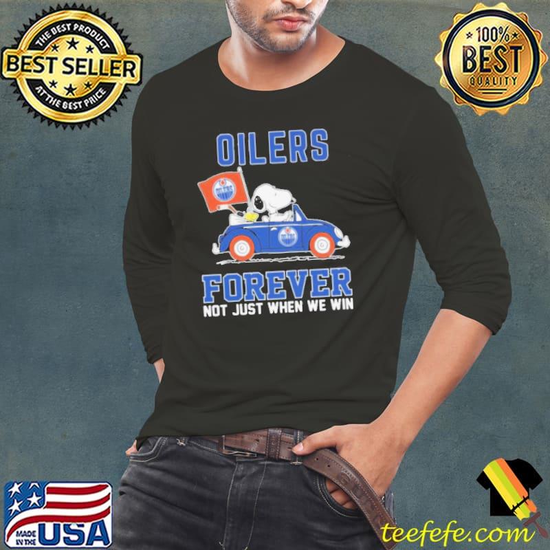 Peanuts Snoopy And Woodstock On Car Edmonton Oilers Forever Not Just When We Win Shirt Long Sleeve Tee Peanuts Snoopy And Woodstock On Car Edmonton Oilers Forever Not Just When We Win Shirt Long Sleeve Tee