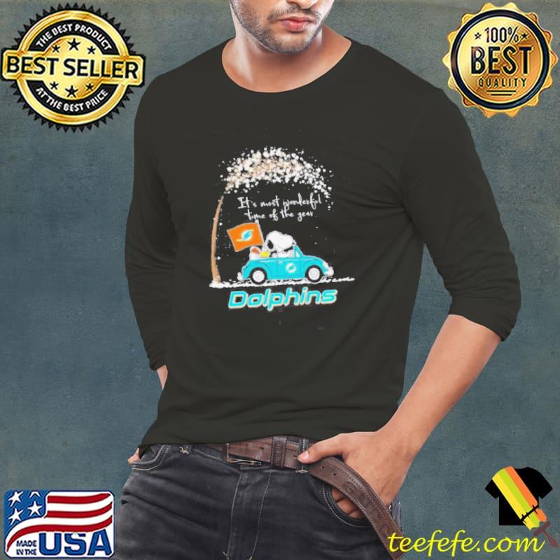 Peanuts Snoopy And Woodstock On Car Miami Dolphins It’s Most Wonderful Time Of The Year Shirt Long Sleeve Tee Peanuts Snoopy And Woodstock On Car Miami Dolphins It’s Most Wonderful Time Of The Year Shirt Long Sleeve Tee