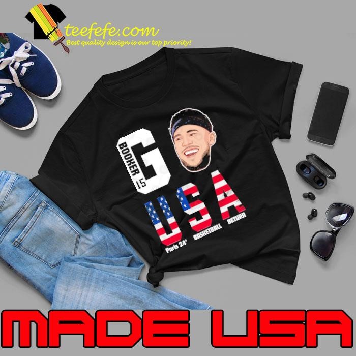2024 Paris Olympics Devin Booker Go Team USA Basketball Cartoon Unisex