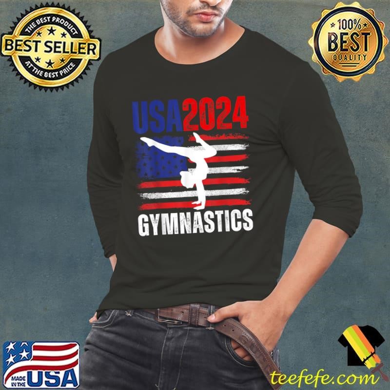 2024 USA American Flag Gymnastics Tee Gymnast 4th of July T-Shirt